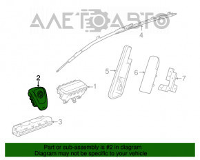 Airbag-ul de siguranță în volan pentru șoferul Buick Encore 13-19, negru.