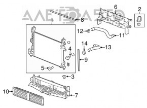 Deflectorul radiatorului inferior pentru Chevrolet Bolt 17-21