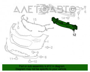 Absorbantul de impact al bara fata pentru Chevrolet Bolt 17-21