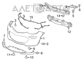 Absorbantul de impact al bara fata pentru Chevrolet Bolt 17-21