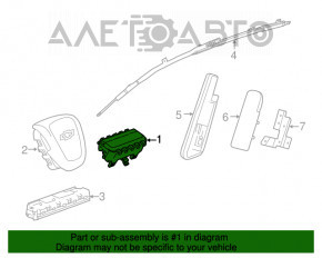 Подушка безопасности airbag пассажирская в торпеде Chevrolet Trax 15-22