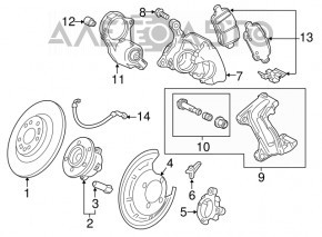 Senzorul ABS din spatele dreapta al Chevrolet Bolt 17-