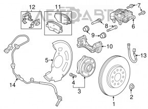 Senzorul ABS frontal stânga Chevrolet Bolt 17-