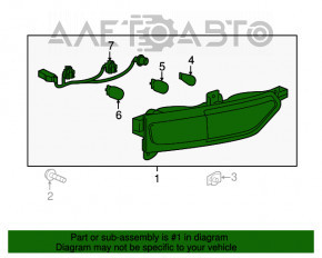 Lampa spate dreapta a bara de protectie pentru Chevrolet Bolt 17-21