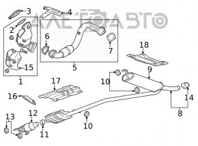 Silentioasa spate cu teava Buick Encore 13-18