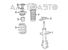 Amortizorul frontal stânga Chevrolet Bolt 17-21 nou OEM original