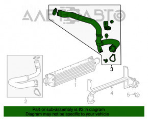 Furtunul intercoolerului stâng Buick Encore 13-19