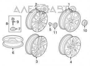 Roata de rezerva Honda CRV 12-16 R17 165/80