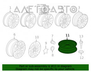 Запасное колесо докатка Honda Accord 18-22 R16 135/90