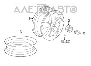 Запасное колесо докатка Honda HR-V 16-22 135/90 R16