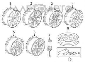 Roată de 18 inch pentru Acura MDX 17-18