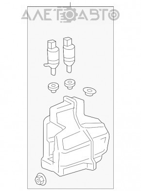 Бачок омывателя Chevrolet Bolt 17- с горловиной