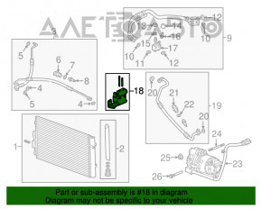 Radiatorul sistemului de aer condiționat Chevrolet Bolt 17- cu supapă