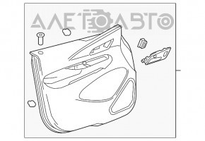Обшивка двери карточка передняя правая Chevrolet Bolt 17- темно-серая, BOSE, царапины