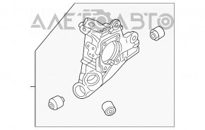 Capacul spate dreapta Nissan Rogue 21-23 construit în SUA