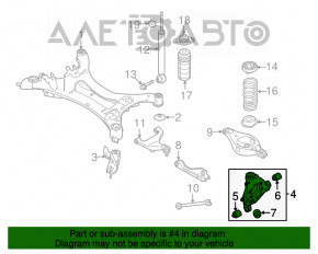 Цапфа задняя левая Infiniti JX35 QX60 13- с датчиком ABS