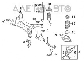 Цапфа задняя левая Infiniti JX35 QX60 13- с датчиком ABS