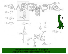 Цапфа передняя правая Lexus IS 14-20 awd