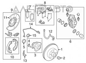 Butuc spate dreapta Infiniti Q50 14 - nou original OEM