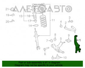 Capacul frontal stânga Lexus IS 14-20 RWD