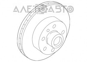 Диск тормозной задний правый Nissan Rogue 14-20