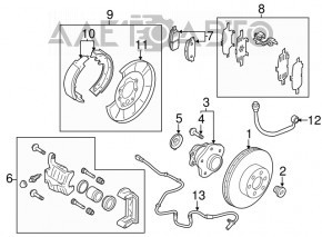 Placa de frână spate dreapta Nissan Murano z51 09-14