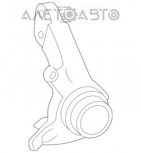 Цапфа со ступицей передняя правая Toyota Camry v55 15-17 usa SE XSE, с кожухом, гудит подшипник