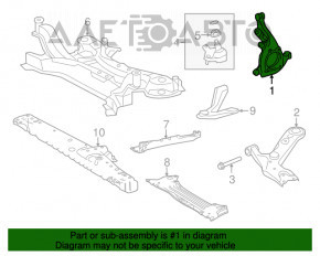 Цапфа передняя правая Lexus Hs250h 10-12