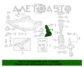 Butucul roții față dreapta Toyota Camry v55 15-17 usa LE cu capac