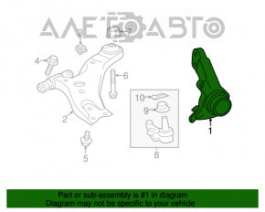 Butucul roții față stânga Toyota Camry v50 12-14 usa SE, cu capac