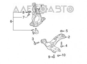 Rulmentul de direcție dreapta Toyota Prius V 12-17 nou aftermarket CTR