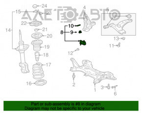 Rulmentul de direcție stânga pentru Toyota Prius 2004-2009 are manșonul rupt.