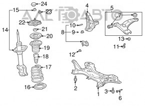 Rulmentul de direcție dreapta Toyota Prius 2004-2009 nou aftermarket CTR