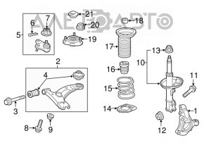 Rulmentul de direcție față stânga Toyota Prius 50 16- nou OEM original