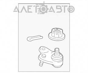 Rulmentul de direcție din față dreapta pentru Toyota Prius 30 10-15, nou, original OEM.