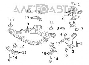 Rulmentul de roată din față stânga pentru Toyota Highlander 08-13, nou, neoriginal, marca CTR.