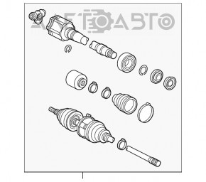 Ax cu roți față dreapta pentru Lexus RX350 10-15 AWD