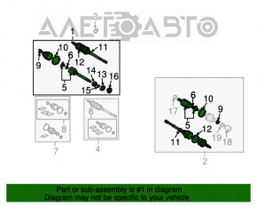 Ax cu roți față dreapta pentru Lexus RX400h 06-09