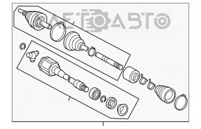 Ax cu semiasa fata dreapta pentru Lexus ES350 07-12 nou, neoriginal, marca GSP.