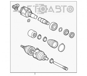 Ax cu roți față dreapta pentru Lexus RX450h 10-15