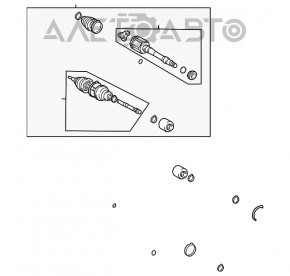 Ax cu semiasă față dreapta pentru Lexus RX300 04-06, nou, neoriginal, GSP.