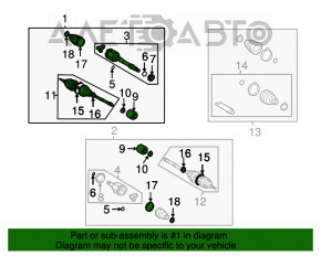 Привод полуось передняя правая Lexus RX300 04-06