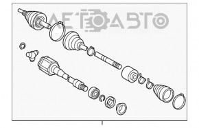 Ax cu semicură dreapta față Toyota Avalon 13-18 3.5 nou neoriginal GSP