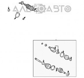 Ax cu roți față stânga Toyota Solara 2.4 04-08