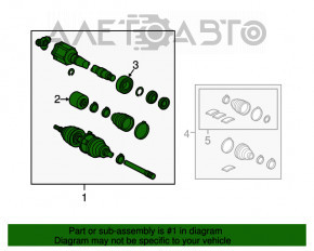 Ax cu semicură față stânga Lexus RX350 10-15 nou OEM original