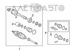 Ax cu semicură față stânga Lexus RX350 10-15 nou OEM original