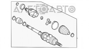 Привод полуось передняя левая Toyota Highlander 20-