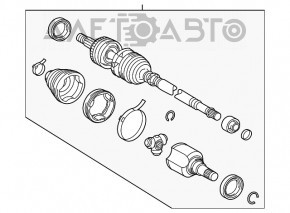 Ax cu roți față stânga Toyota Prius 30 10-15 ruginit.