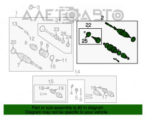 Ax cu roți față stânga Lexus RX300 98-03 FWD