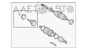 Ax cu semicurba față stânga Lexus RX300 98-03 FWD